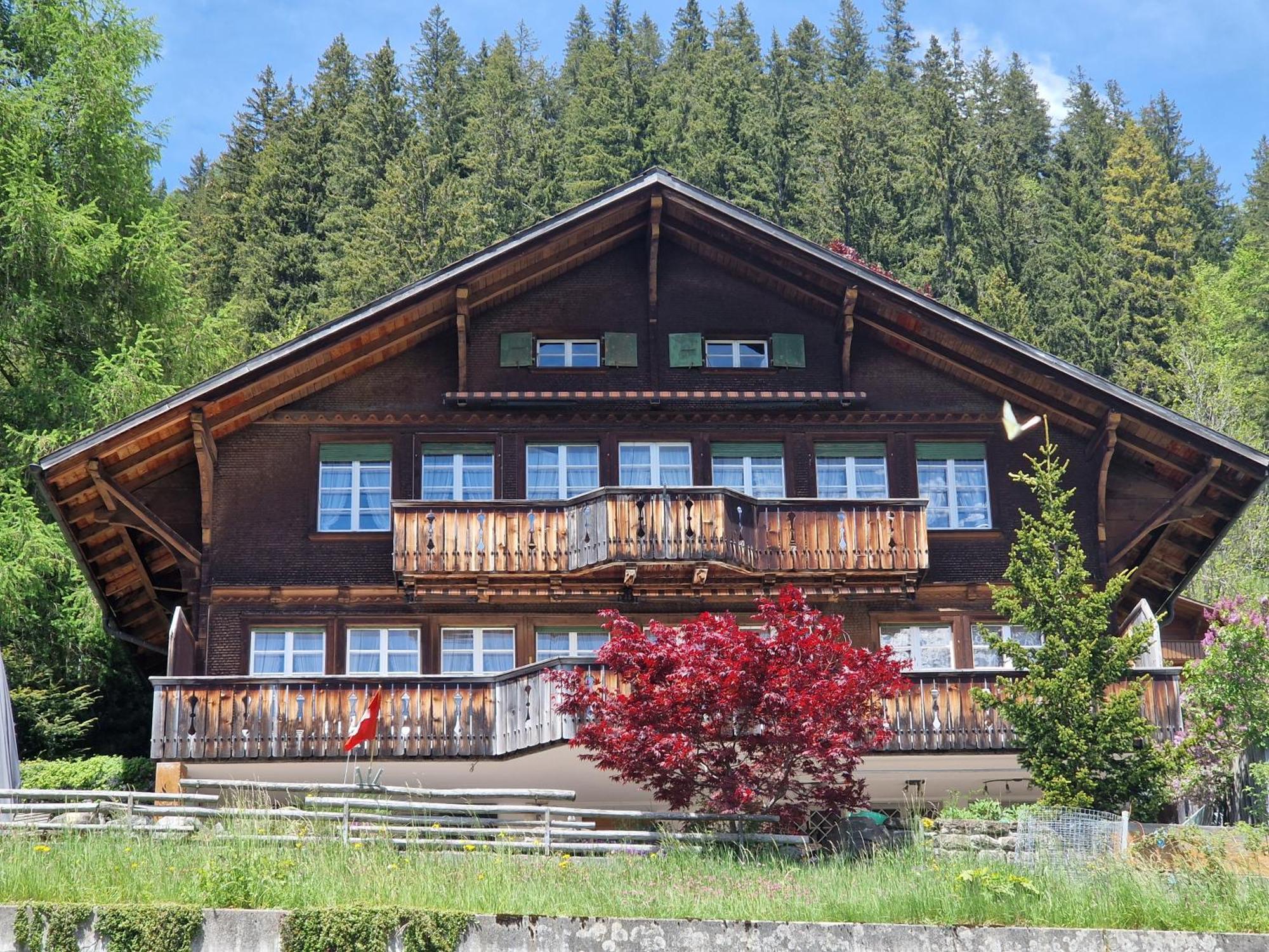 Chalet Gotthelf Gartenstudio, Ferien Mit Hund Adelboden Exterior photo